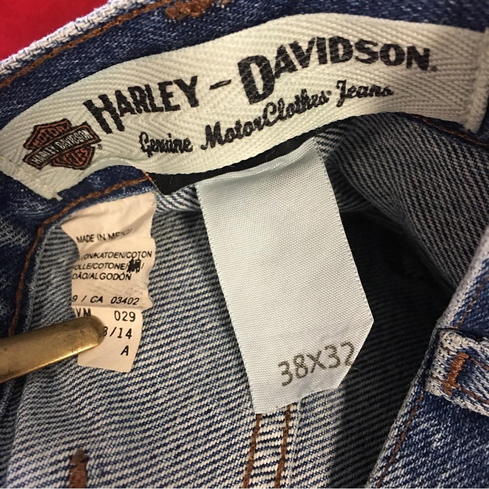 3 Harley Davidson Denim Mens Jeans 38/32 DRY CLEANED - Picture 7 of 10